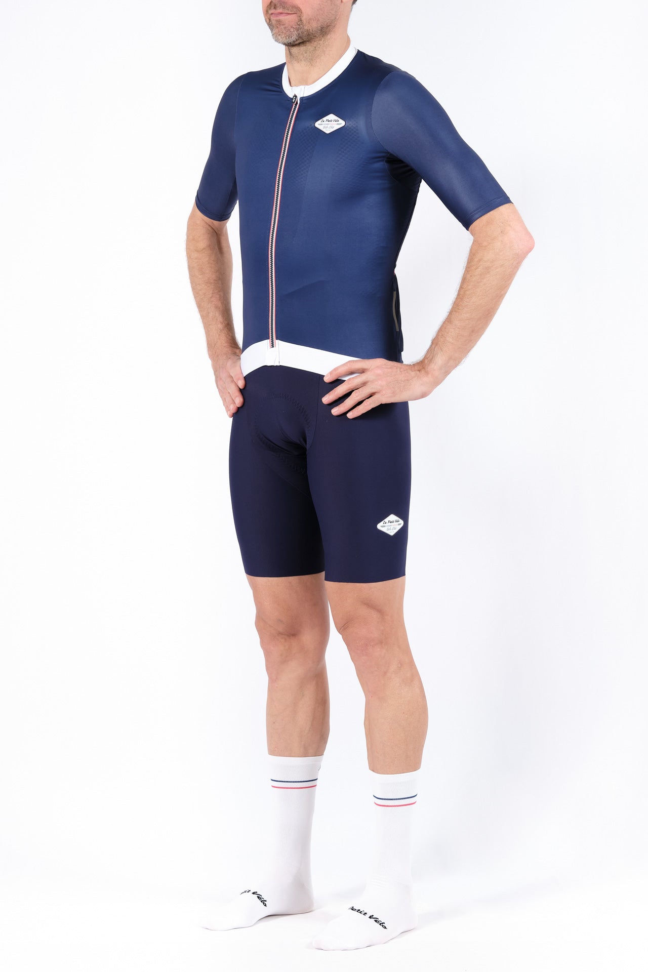 maillot vélo bleu