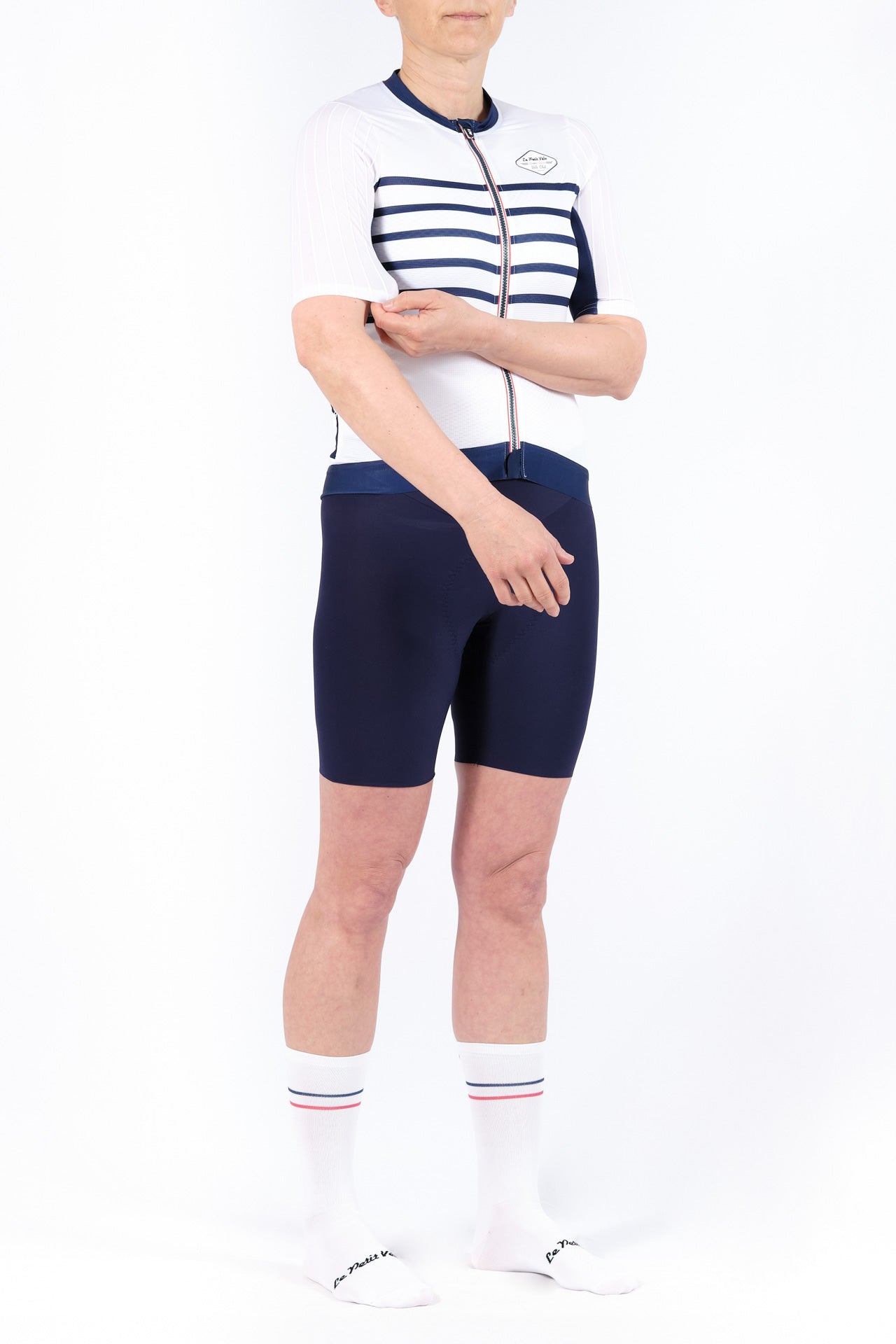 Maillot vélo "Mlle Marinière"