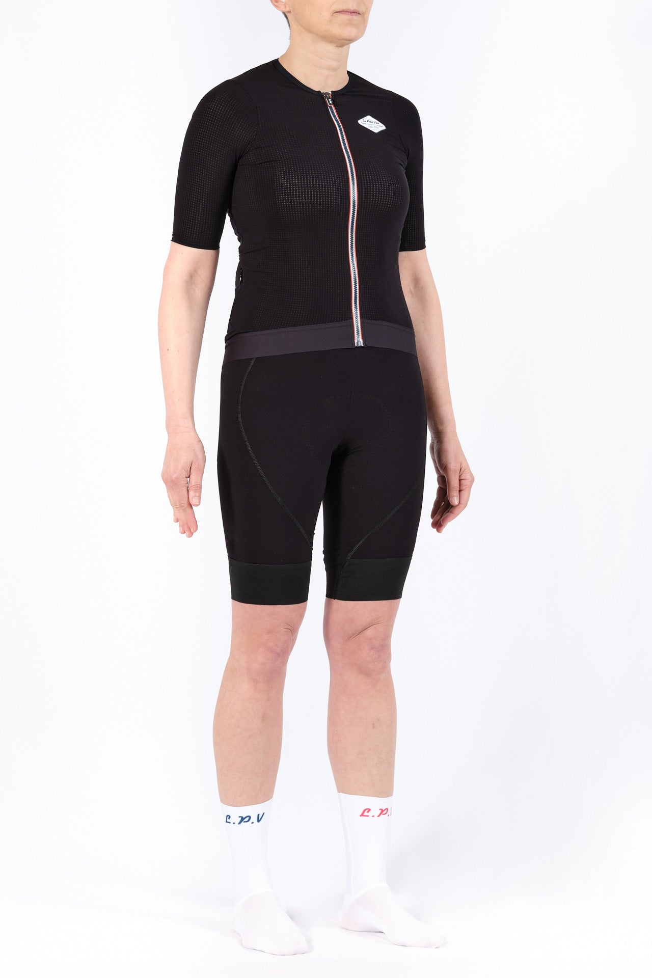 “Mlle Aéro black” cycling jersey