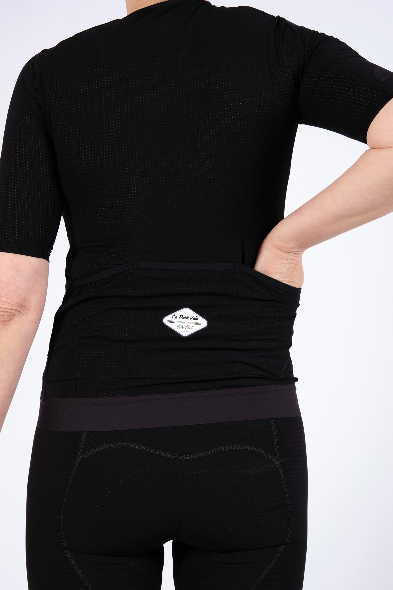 “Mlle Aéro black” cycling jersey