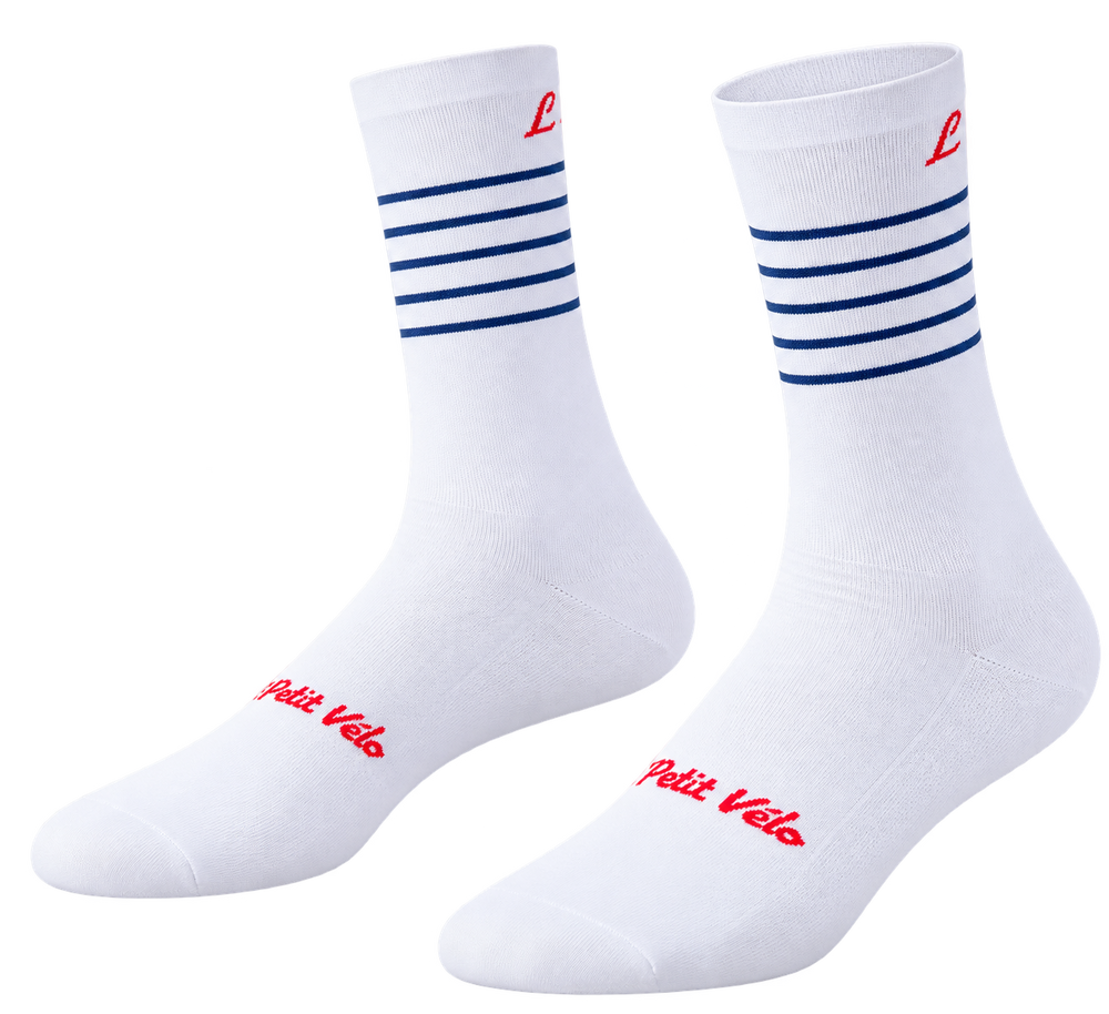 Chaussettes vélo "Mlle marinière"