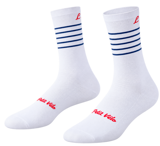 Chaussettes vélo "Mlle marinière"