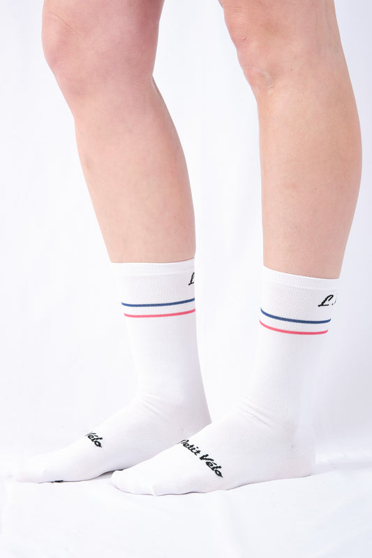 “Miss tricolor” cycling socks
